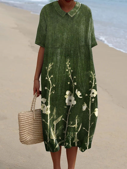 Summer Dress Floral Pattern Colorful Women's Dress