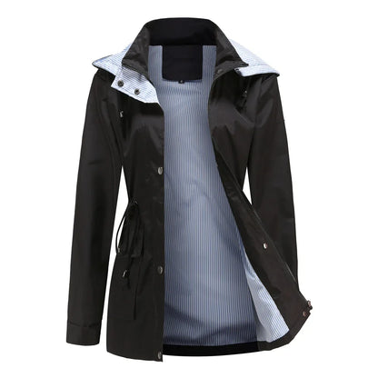 Women's Waterproof Wind Jacket With Detachable Hood