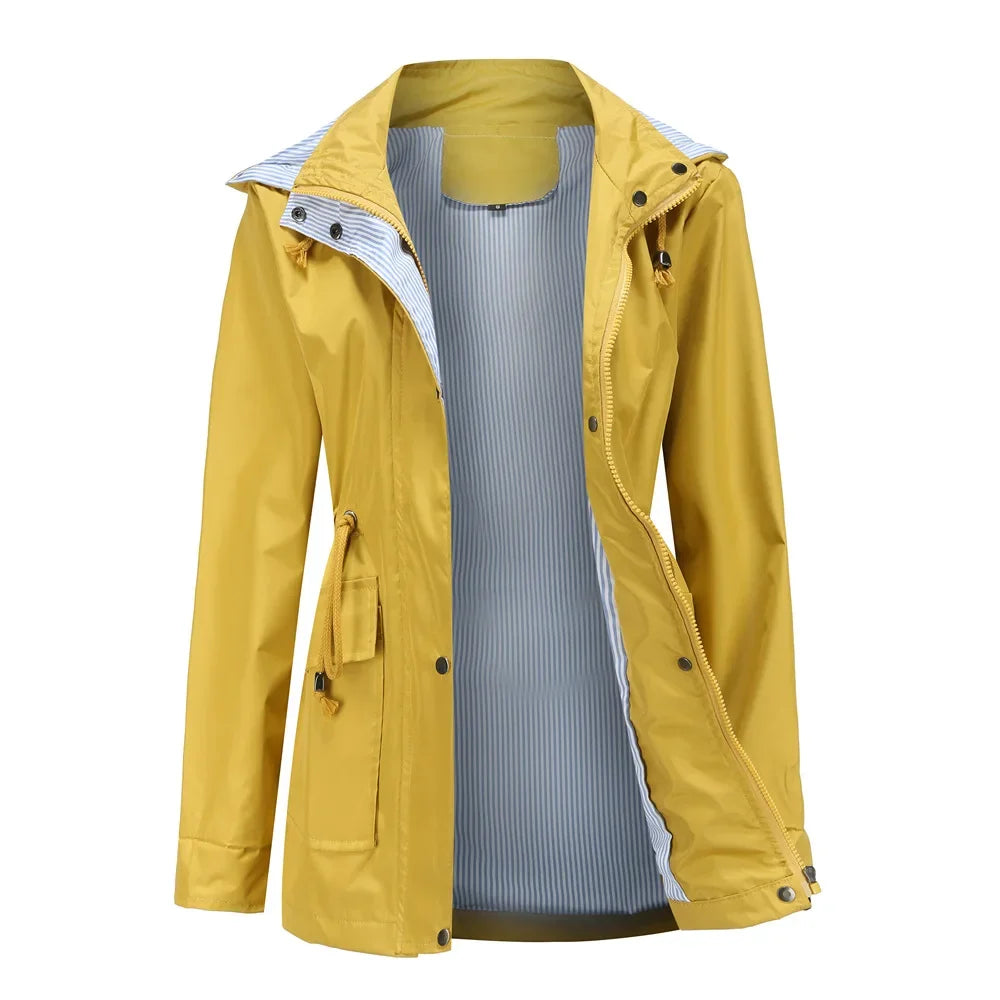 Women's Waterproof Wind Jacket With Detachable Hood
