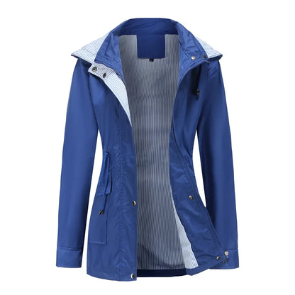Women's Waterproof Wind Jacket With Detachable Hood