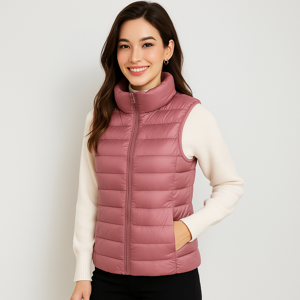 Modern Quilted Vest for Women, Elegant and Lightweight