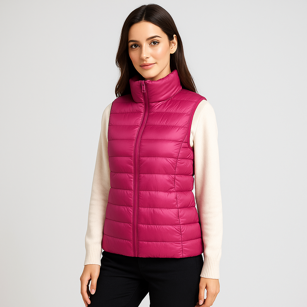 Modern Quilted Vest for Women, Elegant and Lightweight