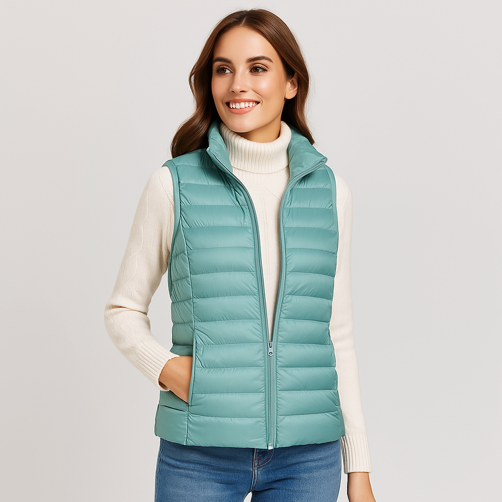 Modern Quilted Vest for Women, Elegant and Lightweight