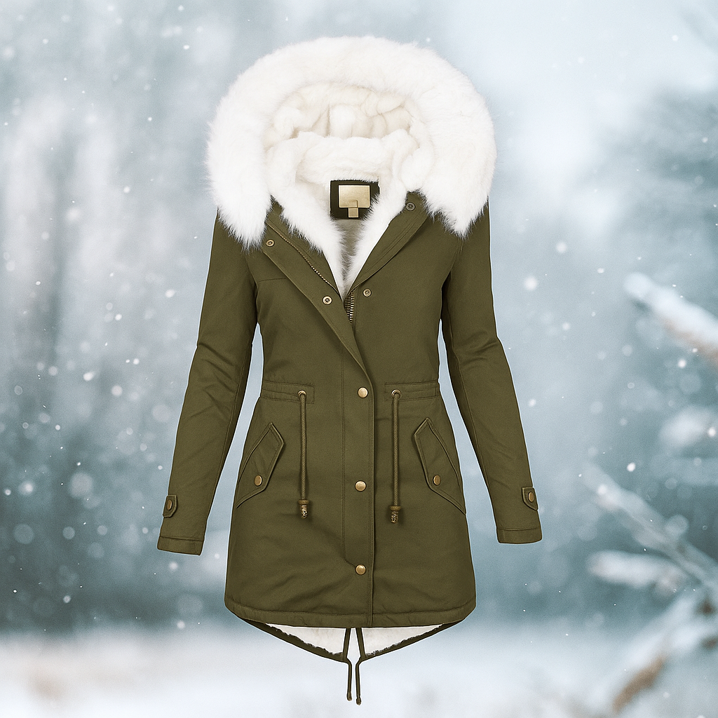 Elegant Winter Parka Faux Fur Coat for Women