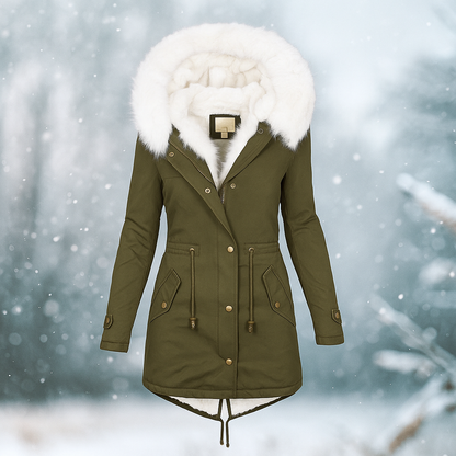 Elegant Winter Parka Faux Fur Coat for Women