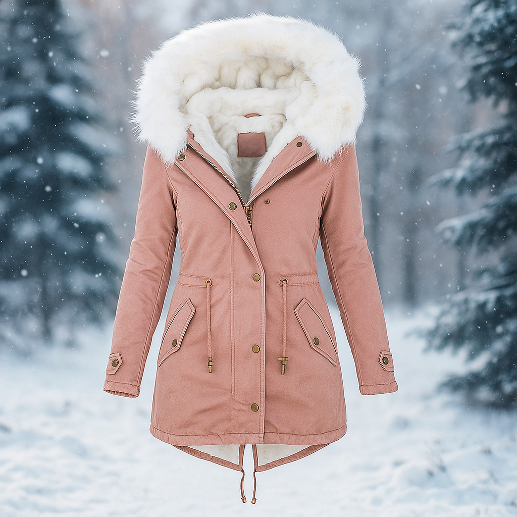 Elegant Winter Parka Faux Fur Coat for Women