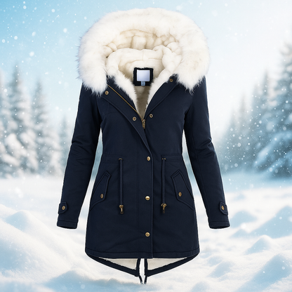 Elegant Winter Parka Faux Fur Coat for Women
