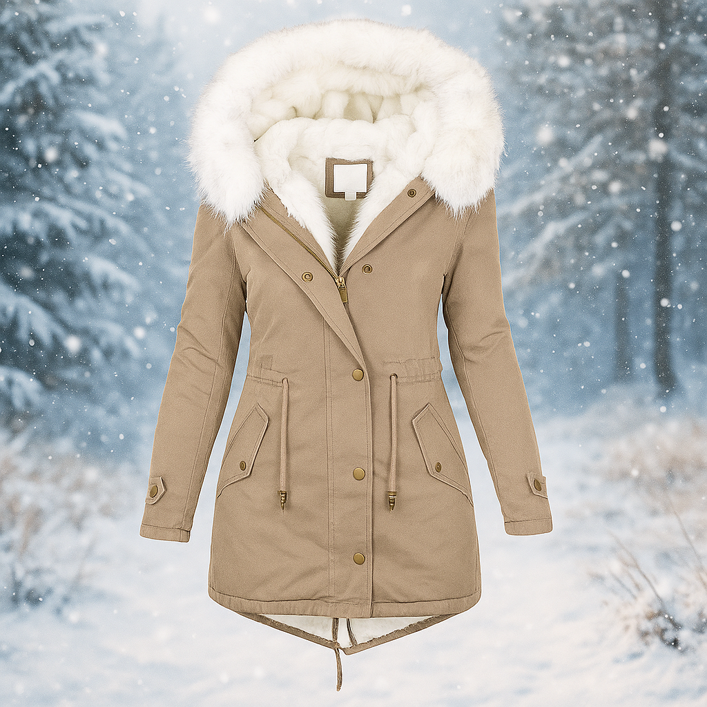 Elegant Winter Parka Faux Fur Coat for Women