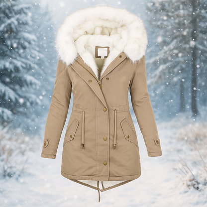 Elegant Winter Parka Faux Fur Coat for Women