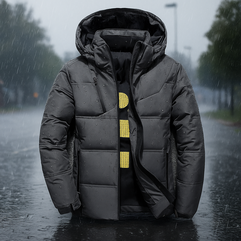 Stylish Quilted Jacket Hood Urban Style