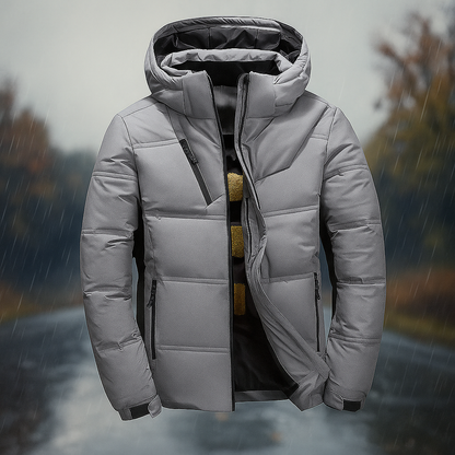 Stylish Quilted Jacket Hood Urban Style