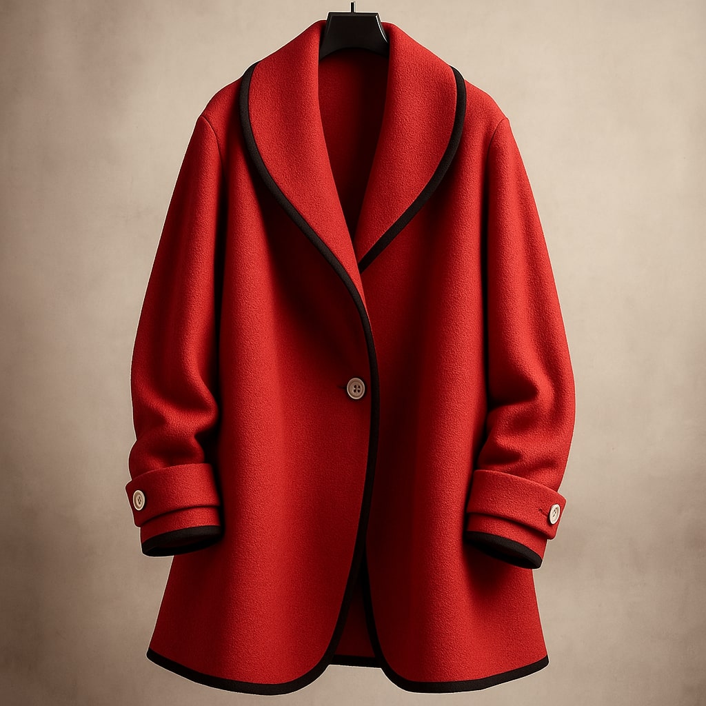 Elegant women's coat with trim