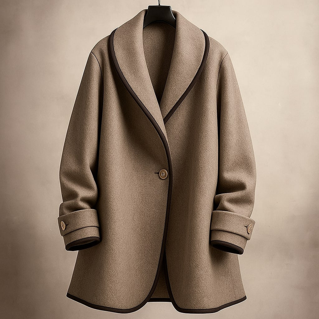 Elegant women's coat with trim