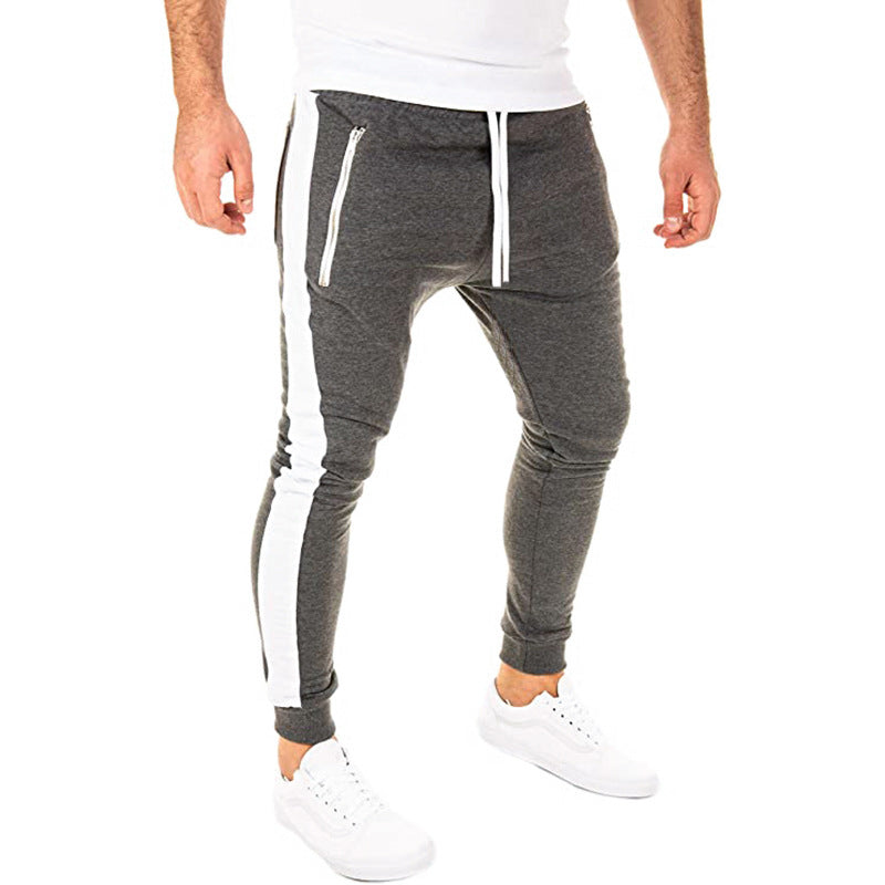 Men's Joggers Sporty Elastic With Zipper Pockets