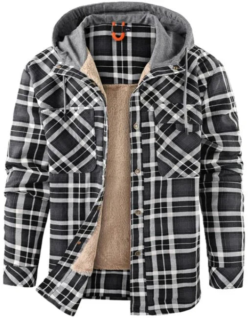 Herren Outdoor-Jacke Kariert Isoliert Wasserfest