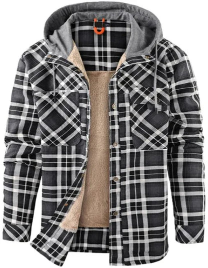Herren Outdoor-Jacke Kariert Isoliert Wasserfest