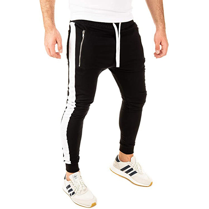 Men's Joggers Sporty Elastic With Zipper Pockets