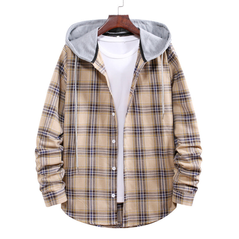 Men's Flannel Hooded Jacket Warm Winter Clothing
