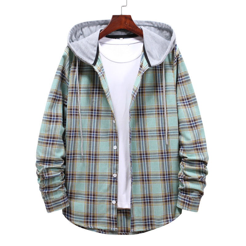 Men's Flannel Hooded Jacket Warm Winter Clothing