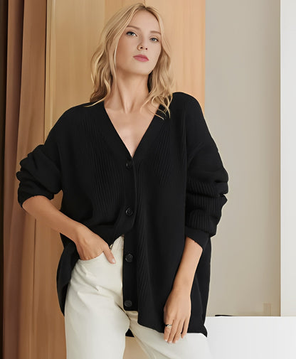 Soft Oversize Cardigan for Women, Cashmere Quality