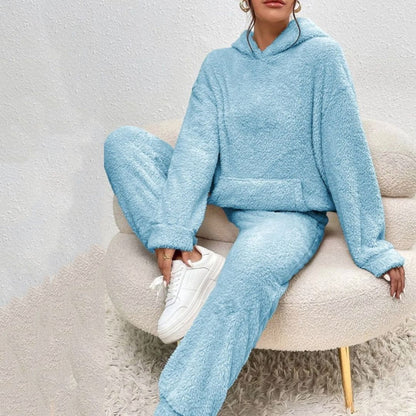 Damen Frühlingsshop Cozy Kapuzenanzug Set - IdealeKleiden