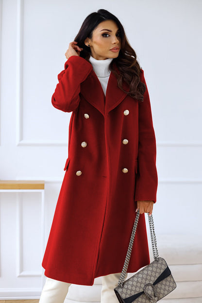 Elegant Women's Coat Long and Slim