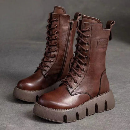 Tall Women's Boots Thick Tread Vintage Look