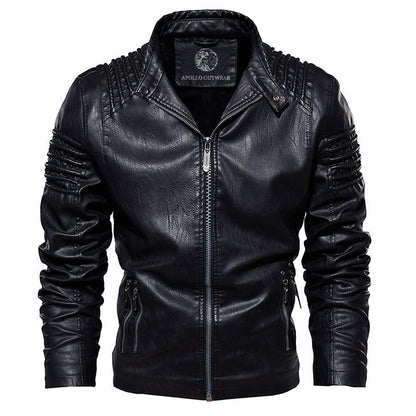 Elegant Leather Jacket Outdoor Robust