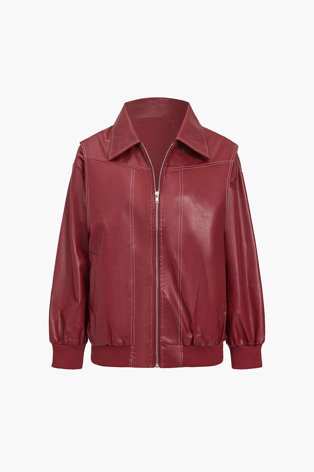 Elegantes Damenkleid Einfarbig Mit Reißverschluss - IdealeKleiden