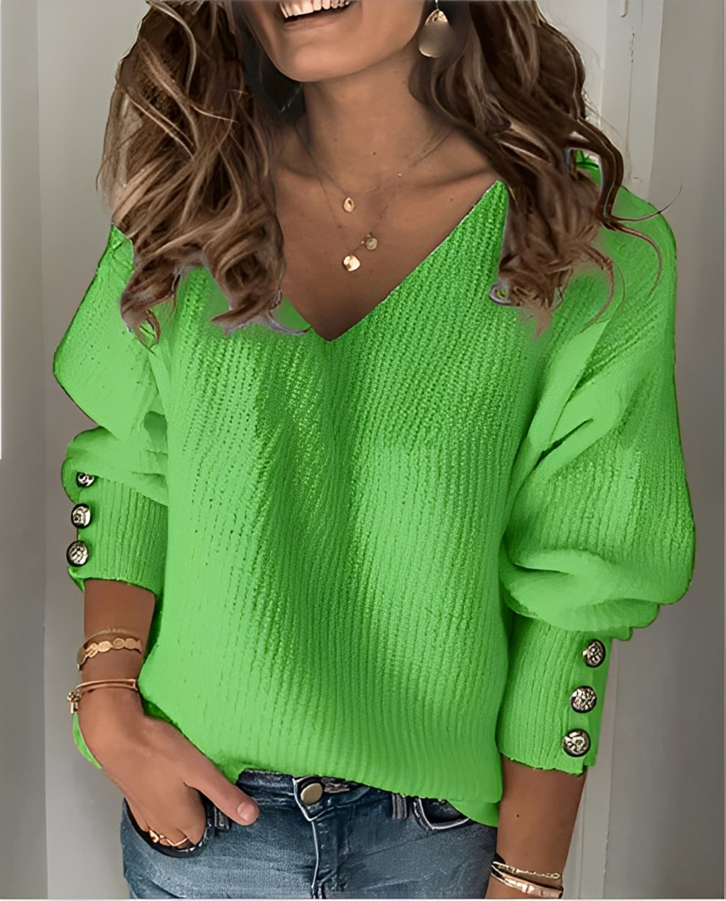 Damenschal Pullover V-Ausschnitt Weich
