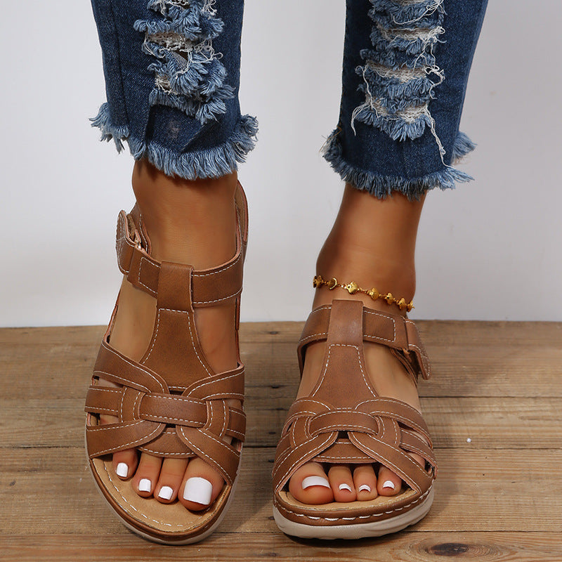 Comfortable Hook-and-Loop Shoes for Women with Comfort Sole