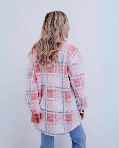 Karierte Herrenjacke Knopfleiste Vorne - IdealeKleiden