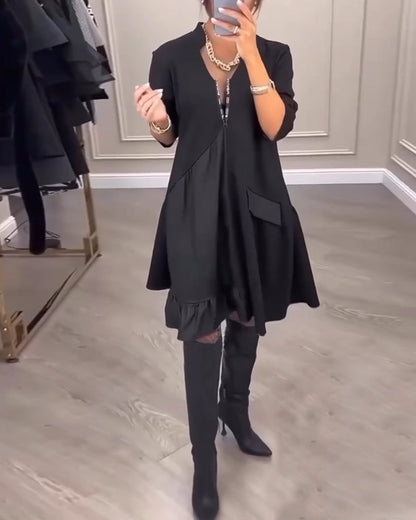 Elegant clothing with a V-neck and artistic style