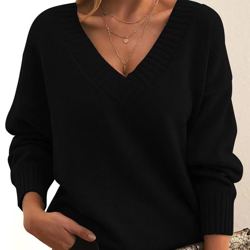 Fashionable V-Neck Sweater Women