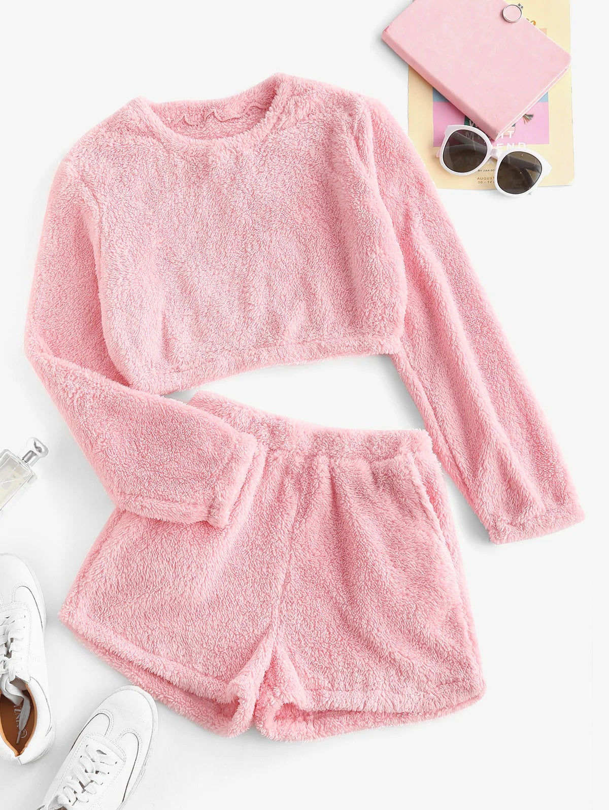 Women's Soft Plush Pajama Set Comfortable