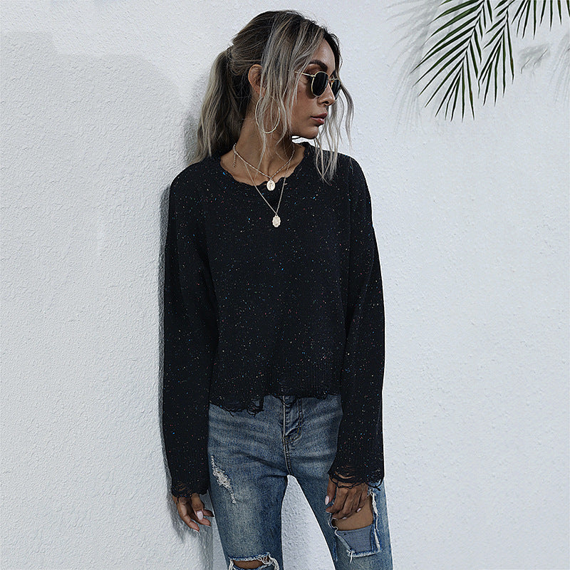 Women's Trendy Glitter Effect Sweatshirt