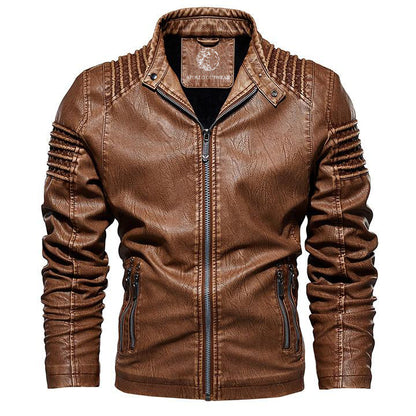 Elegante Lederjacke Outdoor Robust - IdealeKleiden