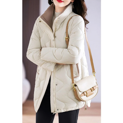 Elegant Quilted Jacket Autumn Winter Women
