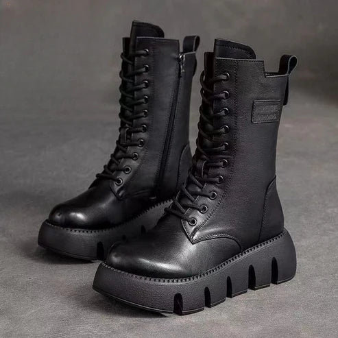 Tall Women's Boots Thick Tread Vintage Look
