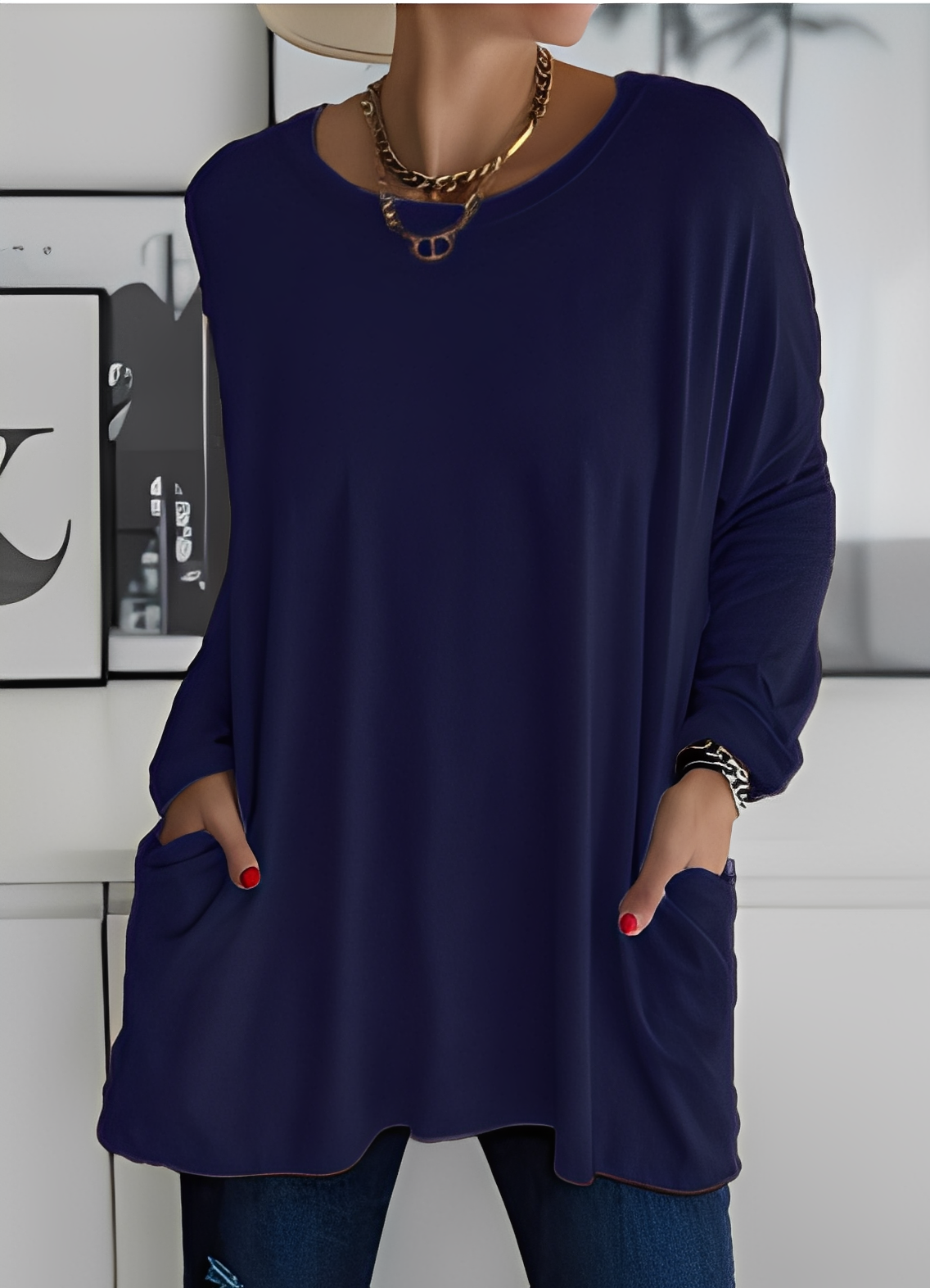 Damen Pullover Lässig Entspannt Modern