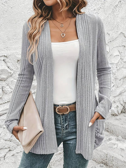Women's Cardigan Open Front 2 Pockets
