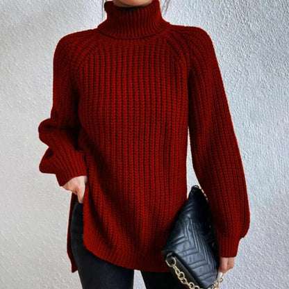 Stylische Rollkragenpullover Damen Elegant