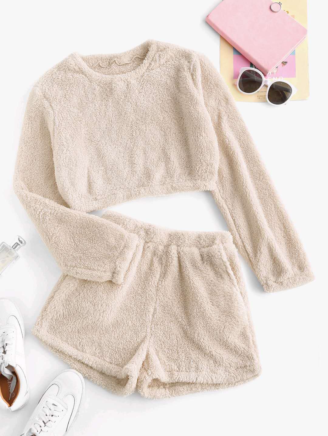 Women's Soft Plush Pajama Set Comfortable