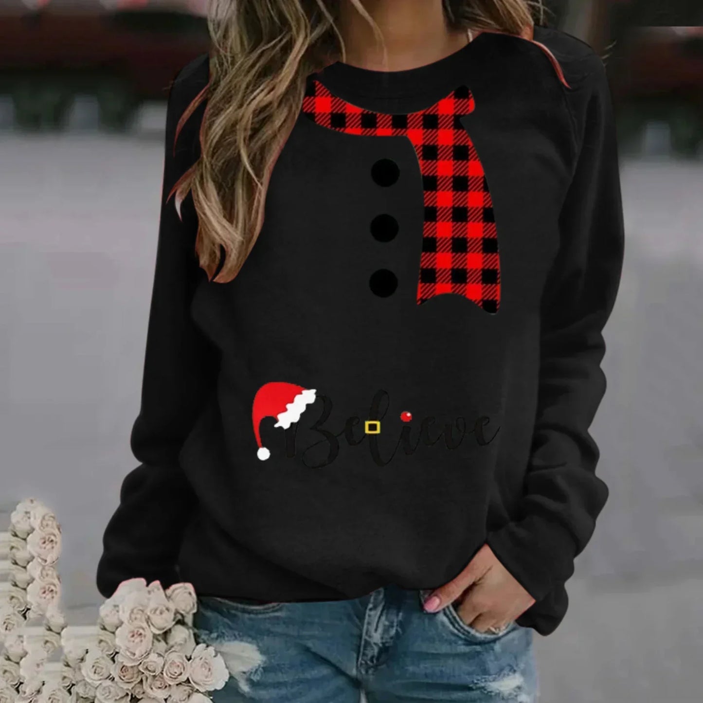 Women's Christmas Jumper Long Sleeve Modal Soft