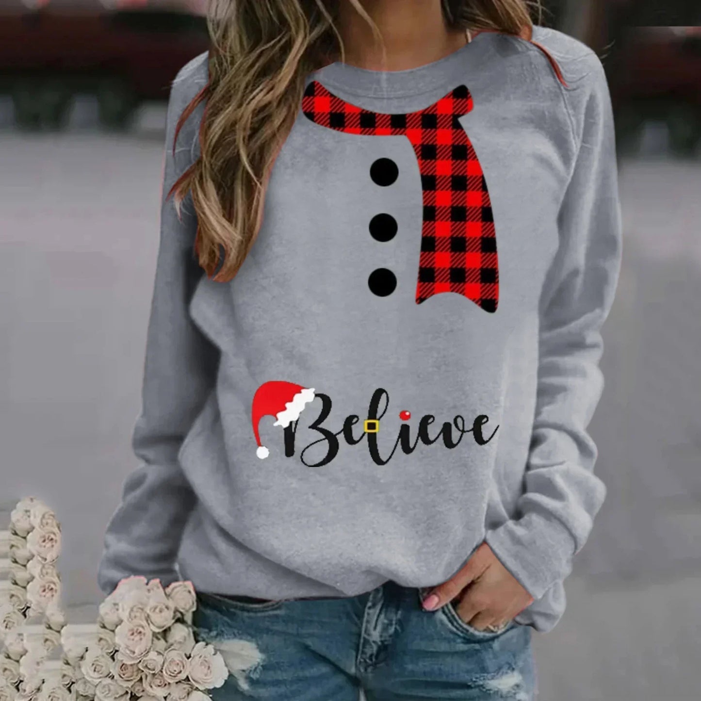 Women's Christmas Jumper Long Sleeve Modal Soft