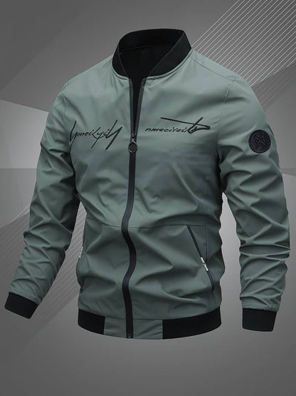 Men's Modern Leisure Jacket with Embroidery