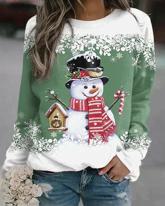 Winter Dress Snowman Pattern