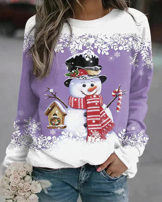 Winter Dress Snowman Pattern