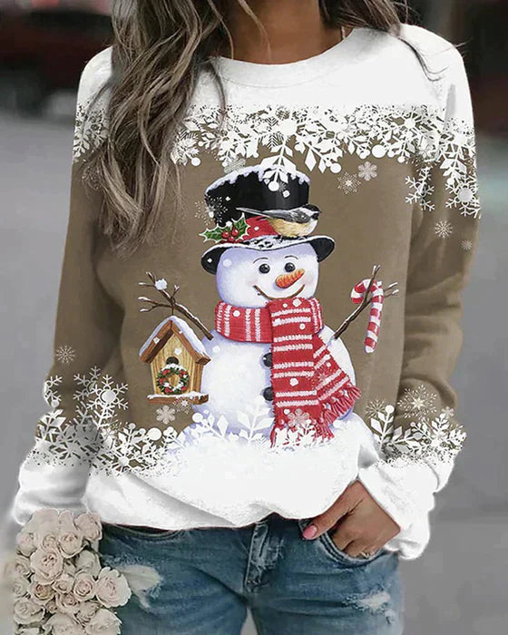 Winter Dress Snowman Pattern