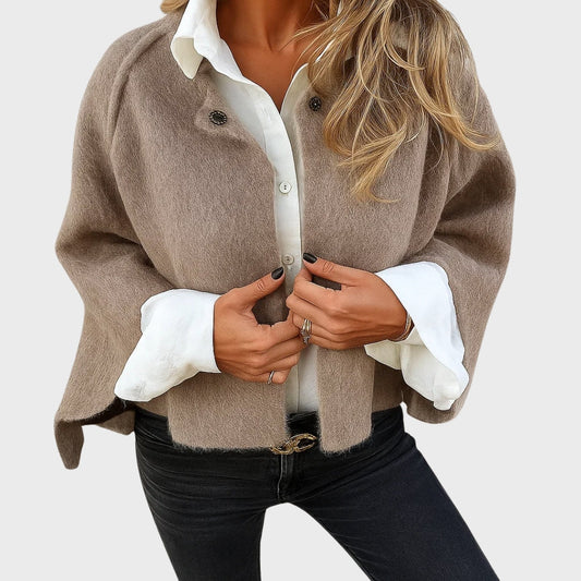 Eleganter Kurzmantel Damen Warm - IdealeKleiden